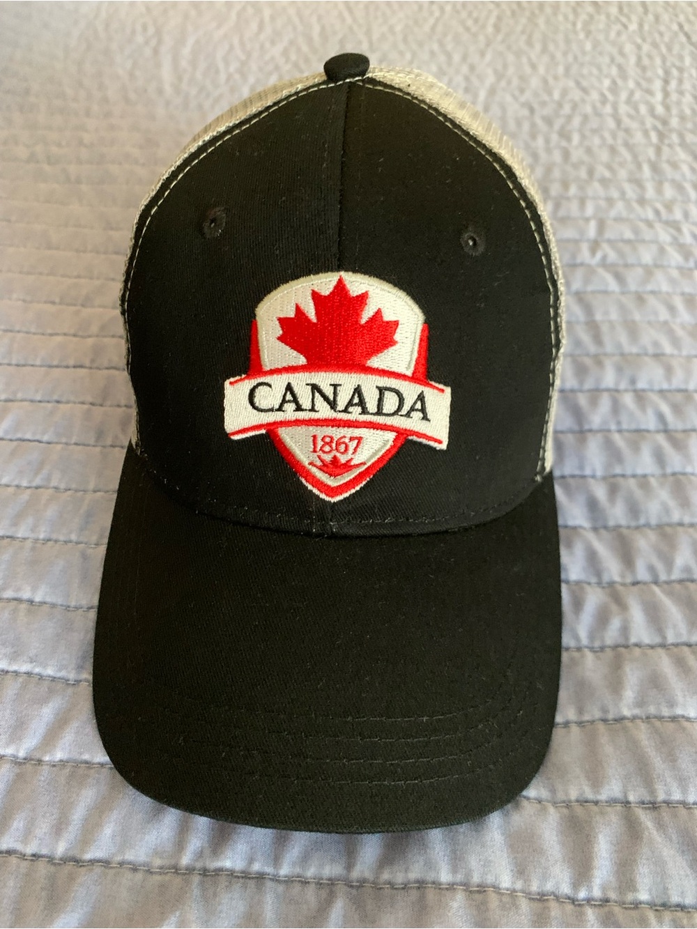 Canada Shield Embroidered Black Baseball Cap